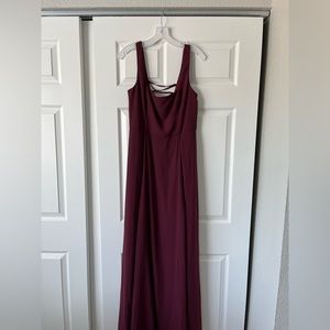 Wine Bridesmaids Dress